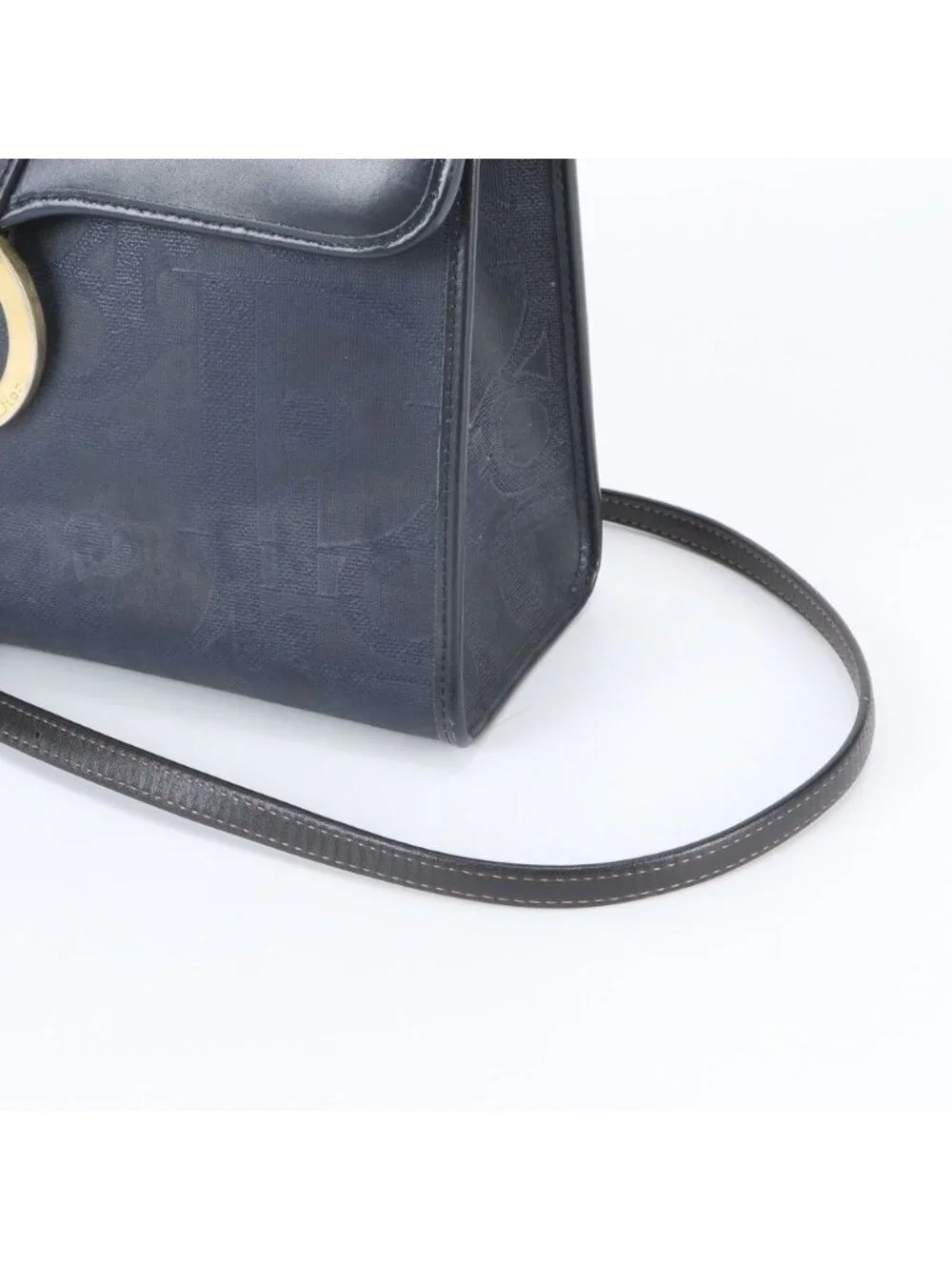Dior Vintage Trotter Leather 2-Way Shoulder Bag Crossbody